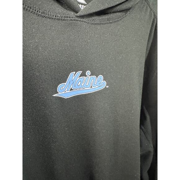 Maine Black Bears Colosseum Lightweight Hoodie  Men's XL Black with Logo - Picture 4 of 9